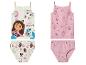 Ensemble de deux sous-vêtements pour enfants : blanc avec motif Gabby's Dollhouse et rose avec étoiles.