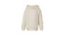 Sweat à capuche côtelé pour enfant blanc cassé