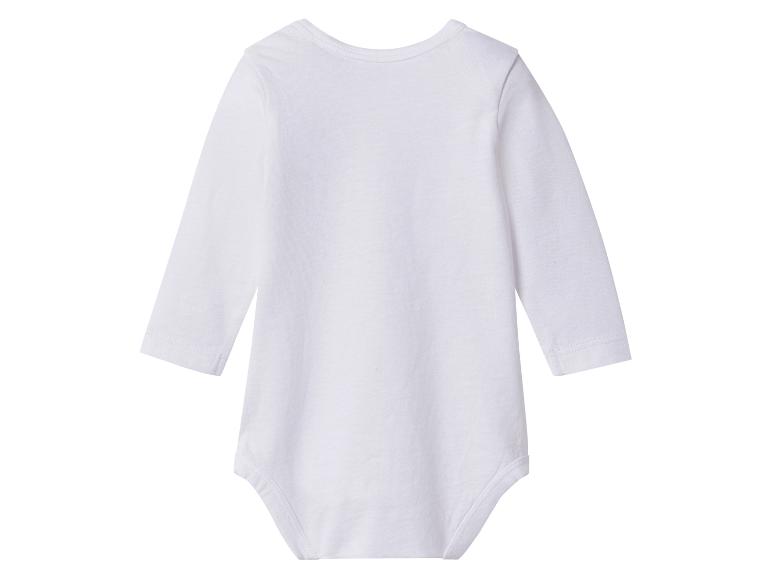 Body blanc à manches longues et col rond pour bébé, vue de dos