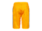 Shorts de basket-ball jaunes avec des bandes noires.
