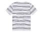 T-shirt rayé blanc et noir pour enfant.