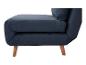 Fauteuil-lit bleu marine en tissu, style moderne.