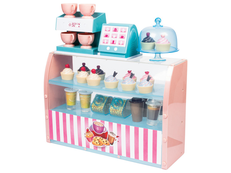 Aller en mode plein écran : Playtive Café de poupée, avec accessoires, convient à la poupée Julia - Image 1