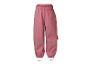 Pantalon enfant imperméable rose avec bandes réfléchissantes et poignets élastiques