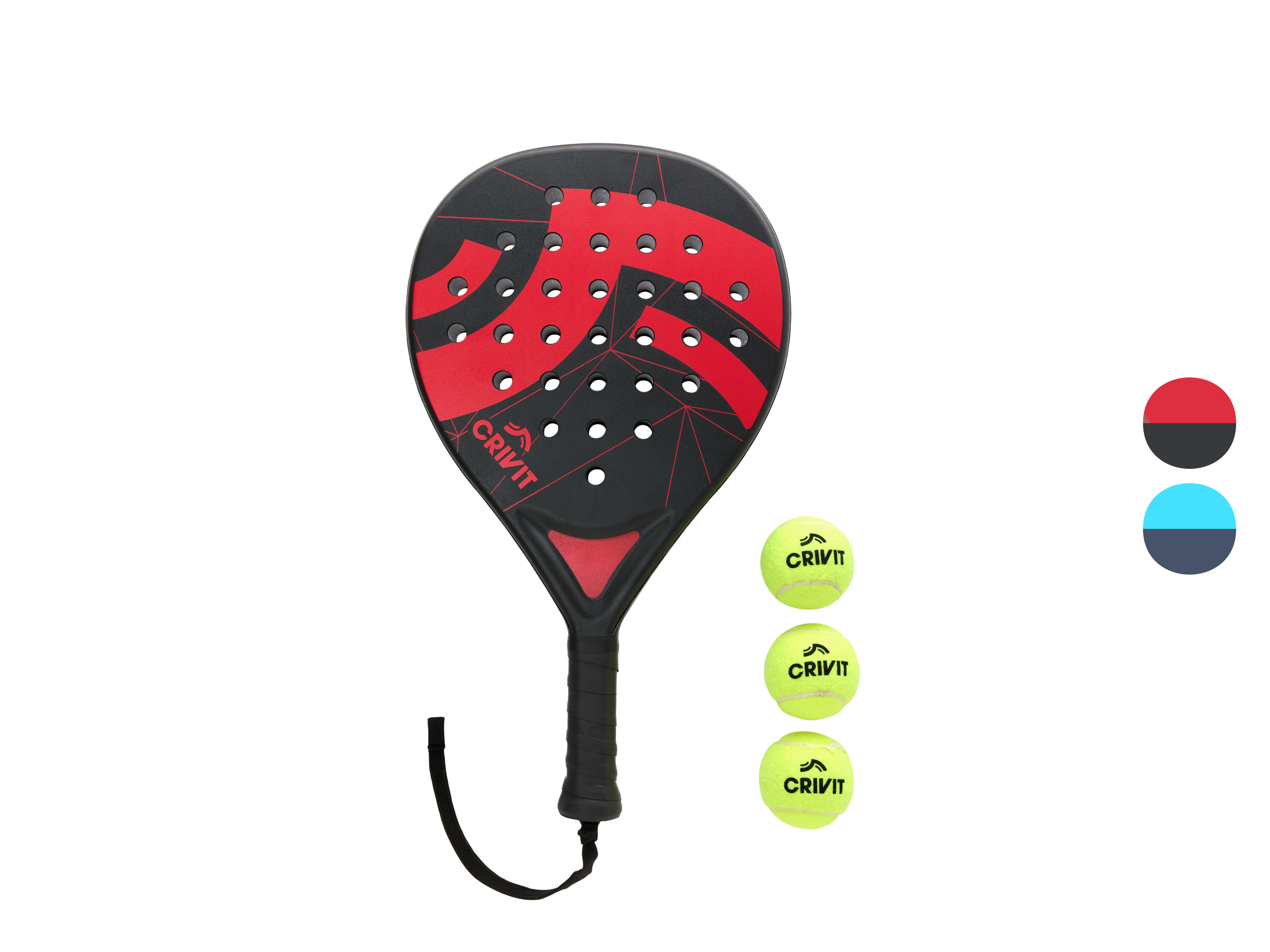 CRIVIT Set de padel, 4 pièces