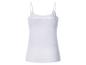 Débardeur blanc à fines bretelles, vue de dos
