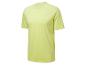 T-shirt vert pâle à manches courtes, style sportif.