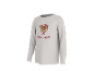 T-shirt gris à manches longues pour enfants avec imprimé renne et texte DEER CREW