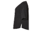 T-shirt noir à manches courtes, style minimaliste.