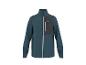 Veste polaire bleue pour homme avec fermeture éclair et accents gris foncé