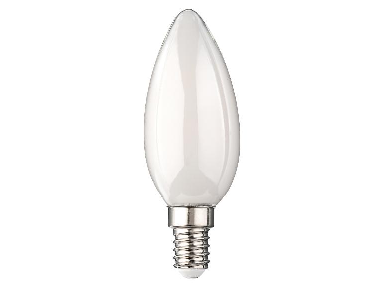 Ampoule LED mate en forme de bougie avec culot E14