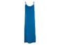 Robe longue bleue sans manches, style bohème.