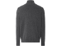 Pull gris à col montant pour homme, vue de dos.