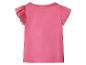 T-shirt rose pour enfant avec volants en tulle sur les manches