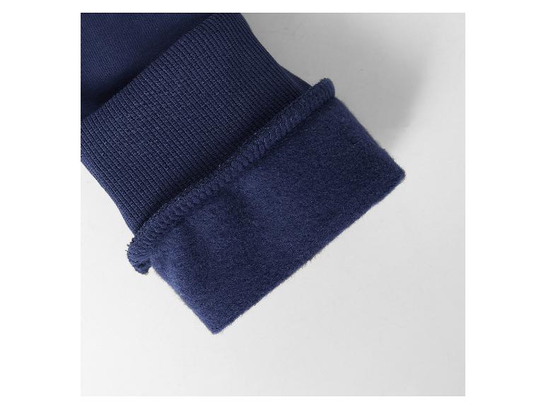 Manchette côtelée bleu marine avec intérieur moelleux