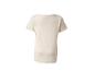 T-shirt côtelé crème à manches courtes pour femme, vue arrière
