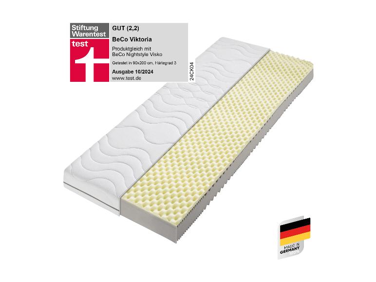 Matelas BeCo Viktoria avec mousse, testé par Stiftung Warentest.