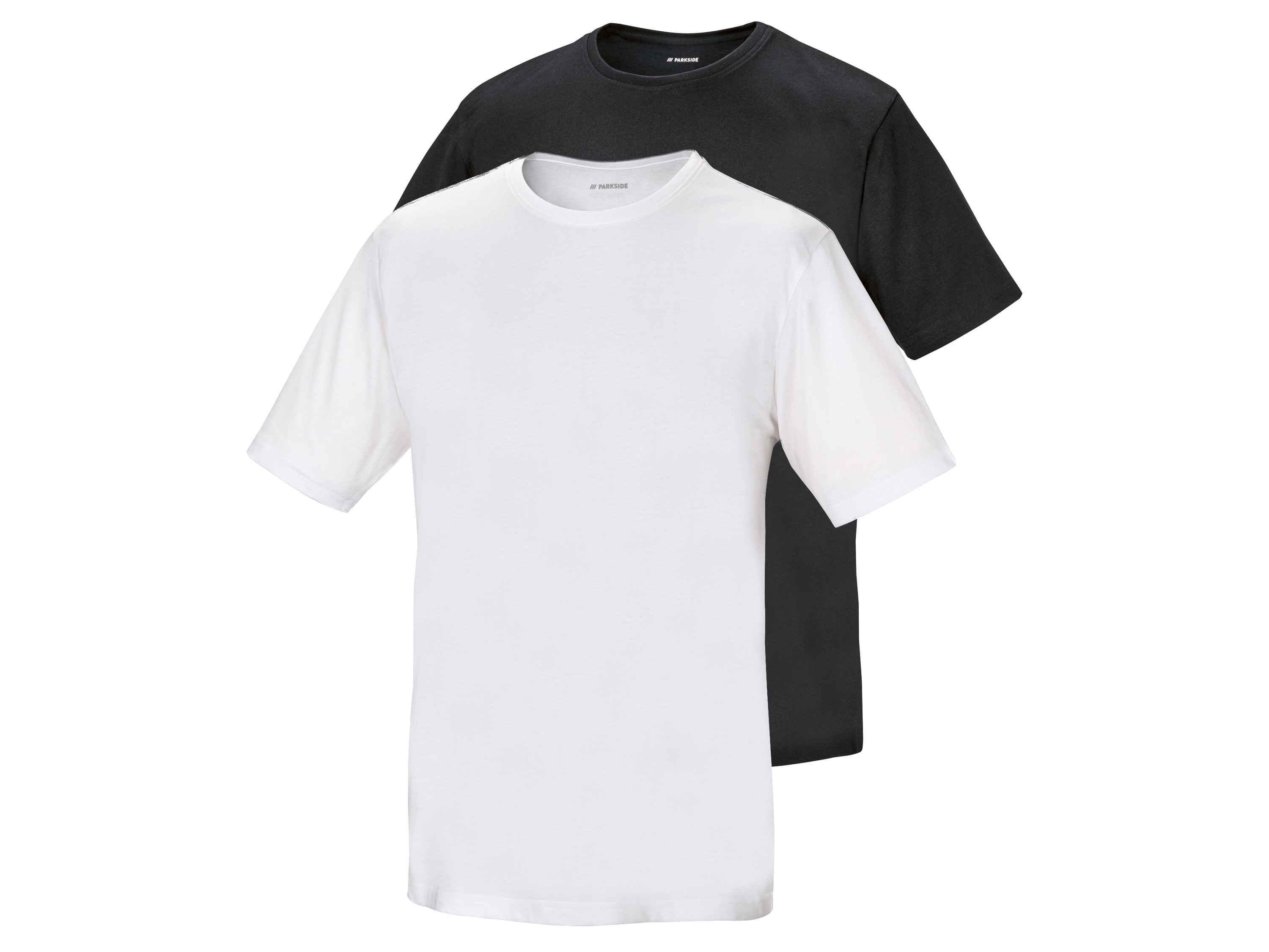 PARKSIDE® Lot de 2 t-shirts homme (S, noir/blanc)