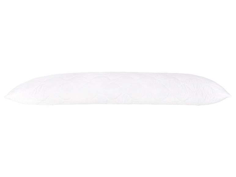 Oreiller blanc long matelassé.