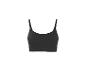 Soutien-gorge de sport côtelé noir pour femme