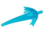 Un parapluie en plastique bleu pour une maison de poupée.