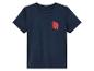 Un t-shirt bleu marine avec un logo Avengers rouge.