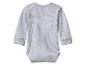 Body bébé côtelé gris clair à manches longues