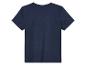 Un t-shirt bleu marine à manches courtes.