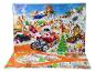 Calendrier de l'Avent Hot Wheels de Noël avec voitures et scène de village d'hiver.
