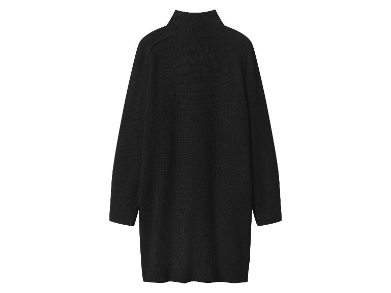Robe pull noire à col montant