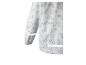 Veste blanche avec imprimé de voitures de dessin animé bleues.