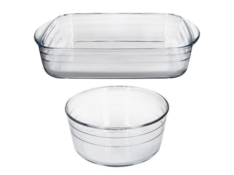 Plat de cuisson en verre et bol de four en verre