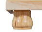 Pied de table en bois avec dessus arrondi.
