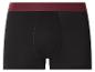 Caleçon boxer noir pour homme avec ceinture marron-rouge