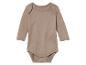 Body bébé manches longues, couleur taupe.