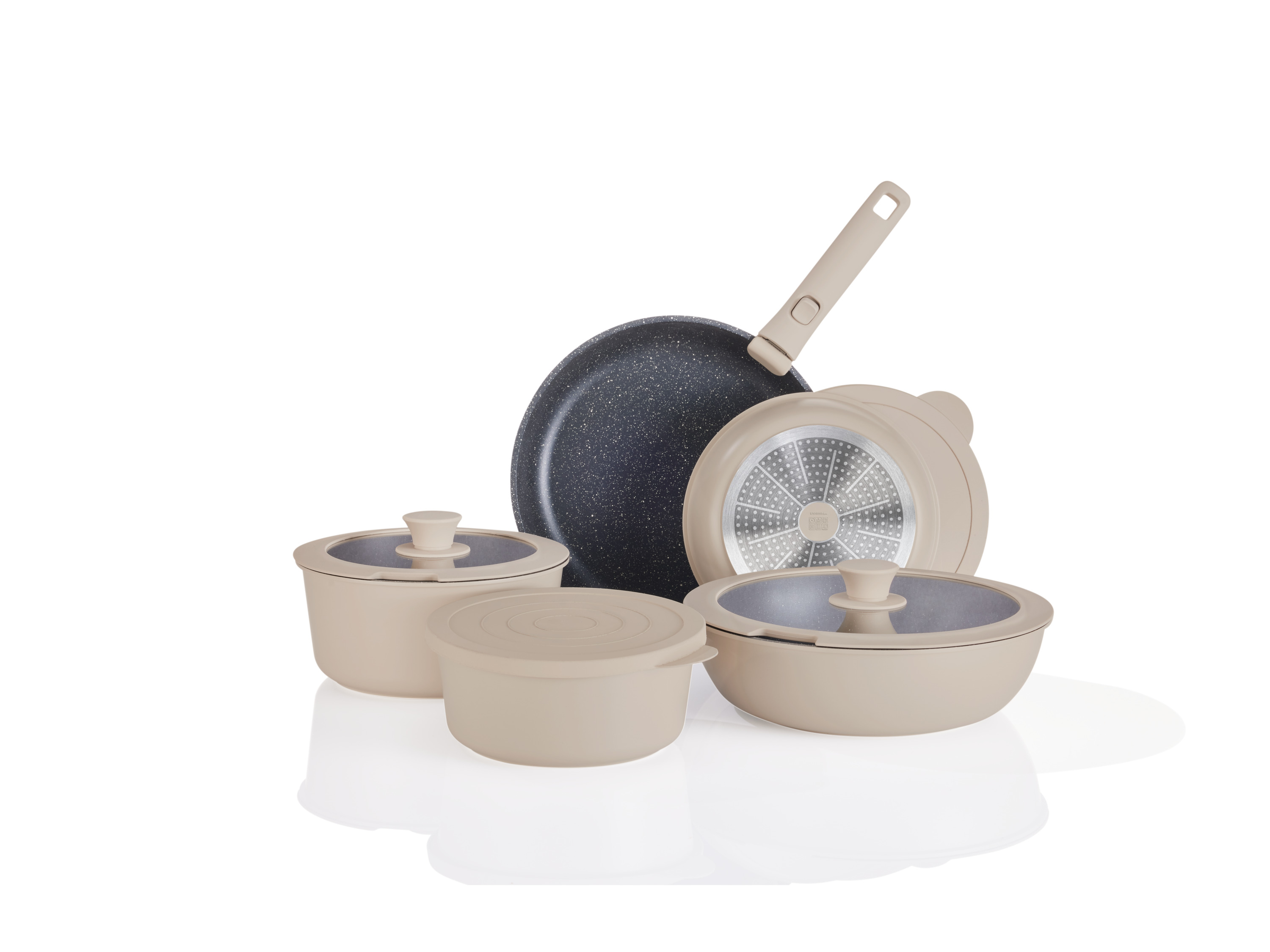 LIVARNO home Set de casseroles et poêles en fonte d’aluminium