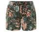 Shorts à fleurs tropicales, vert olive.