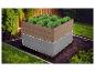 Légumes plantés dans un grand bac de jardinage à deux niveaux.