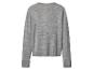 Pull gris en laine mérinos pour homme, à manches longues et col rond.