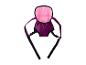 Porte-bébé jouet violet et rose avec des sangles noires