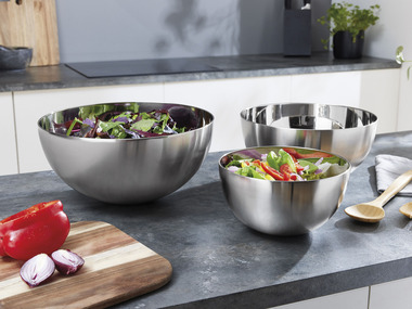 ERNESTO® Set de 3 culs-de-poule en acier inoxydable