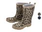 Bottes de pluie léopard pour enfants avec doublure en peluche.