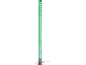 Lampe tube à bulles LED verte avec une base chromée