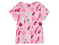 T-shirt rose avec un imprimé d'étoiles de mer et de coquillages