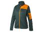 Veste zippée Regatta pour femme, vert foncé avec détails orange.