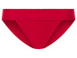 Bas de maillot de bain rouge avec texture côtelée.