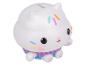 Tirelire chat-cupcake, blanche avec des décorations colorées