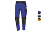 Pantalon de travail bleu avec protection pour les genoux.