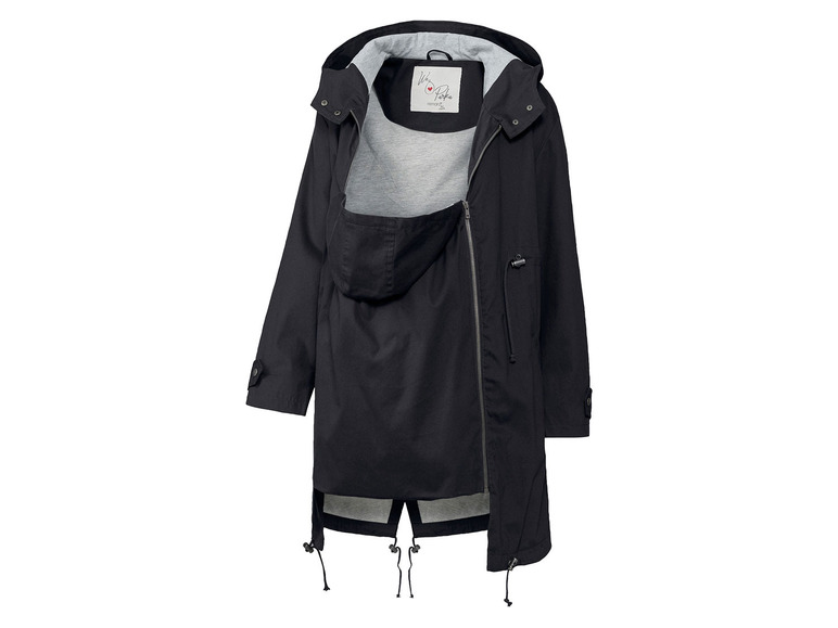 Parka noire avec porte-bébé intégré de We Love Parka.