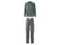 Ensemble de pyjama gris foncé pour homme, composé d'un t-shirt à manches longues et d'un pantalon.